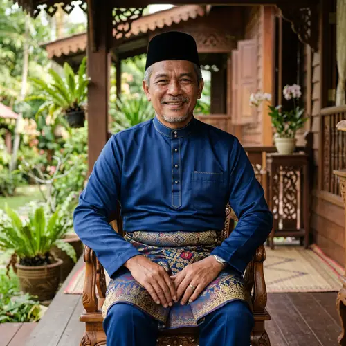 Malaysian Traditional Attire for Men | Middle-Aged Man, Age 55