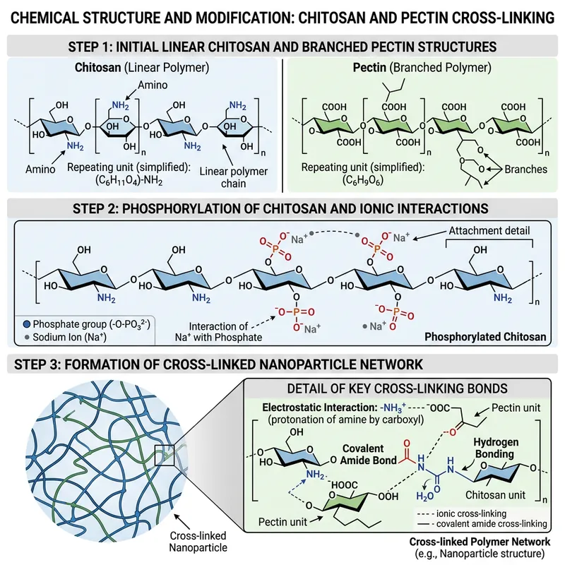 Detailed 2D Structure of Chitosan and Pectin