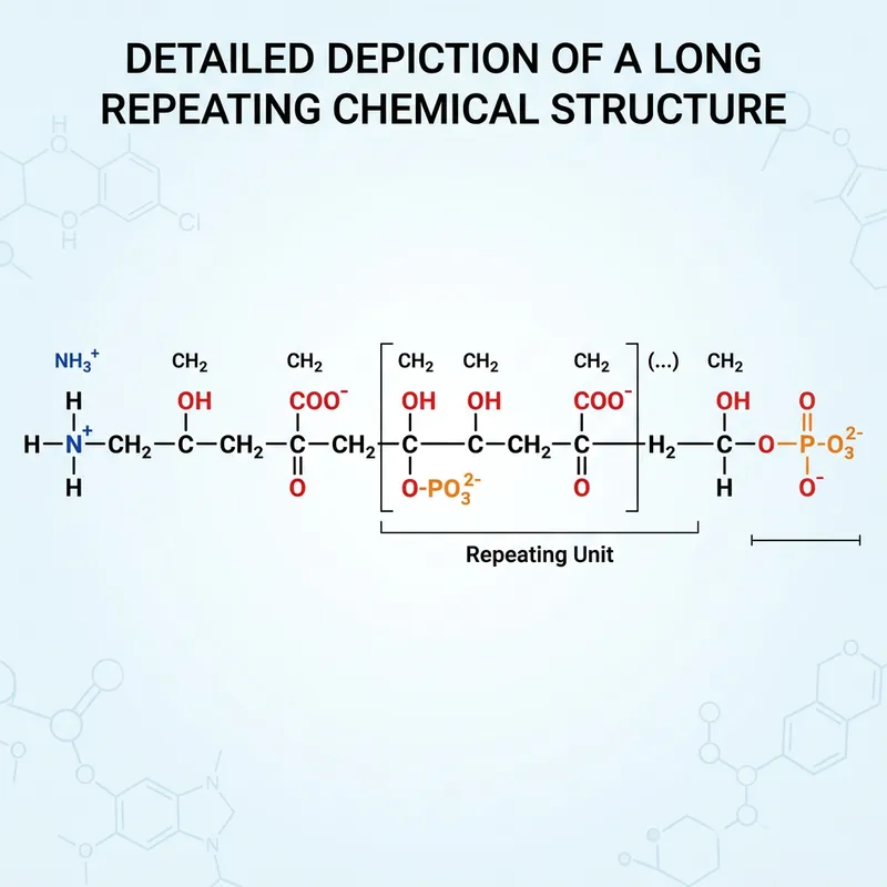 Complex Chemical Structure NH3+ to O-PO3