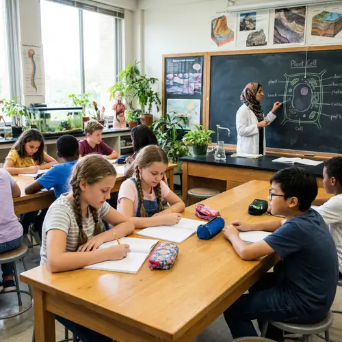 Diverse Life and Earth Sciences Classroom | Educational Scene