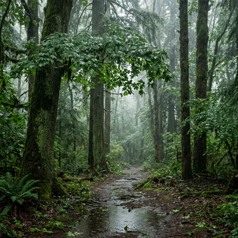 Rain in the Forest - Tranquil Nature Photography Rain in the Forest - Tranquil Nature Photography