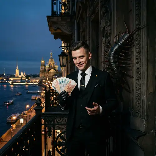 Aristocrat with Money and a Sinister Smile