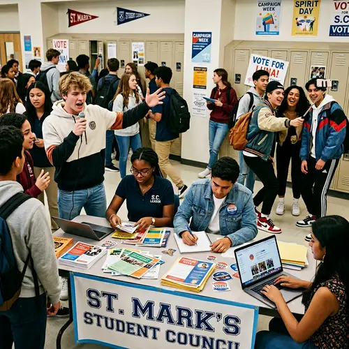 Diverse Student Council Engaged in School Leadership | High School Scene