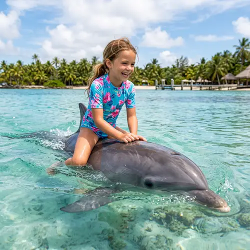 Girl Riding on a Dolphin: A Splash of Adventure