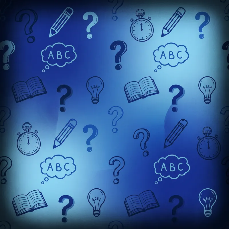 Blue Theme Quiz Symbol Background Blue Theme Quiz Symbol Background