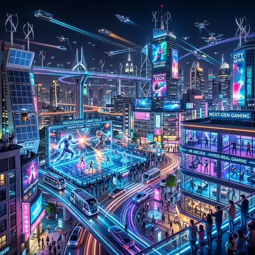 Futuristic Cityscape with High-Tech Buildings | Innovative Game Design Elements