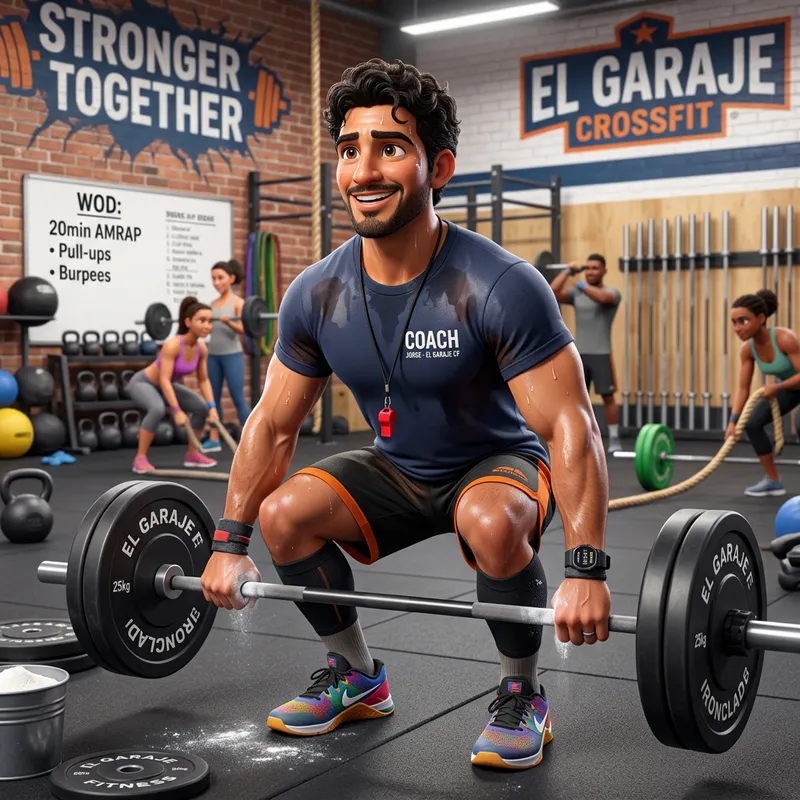Hispanic CrossFit Coach | Animated Pixar Style Character