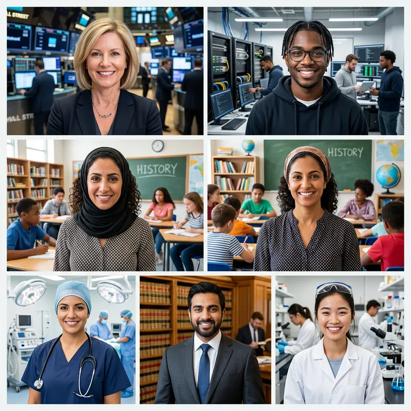 Diverse Professional Headshots in Vibrant Settings Diverse Professional Headshots in Vibrant Settings