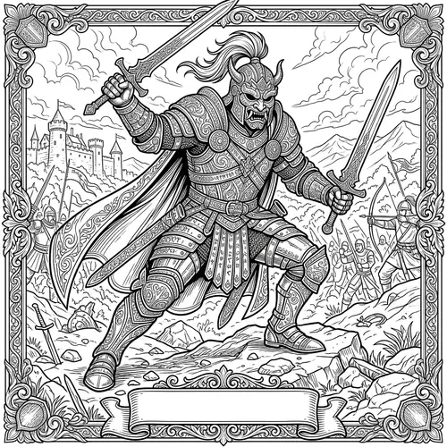 Detailed Juggernaut Coloring Book Cover Art