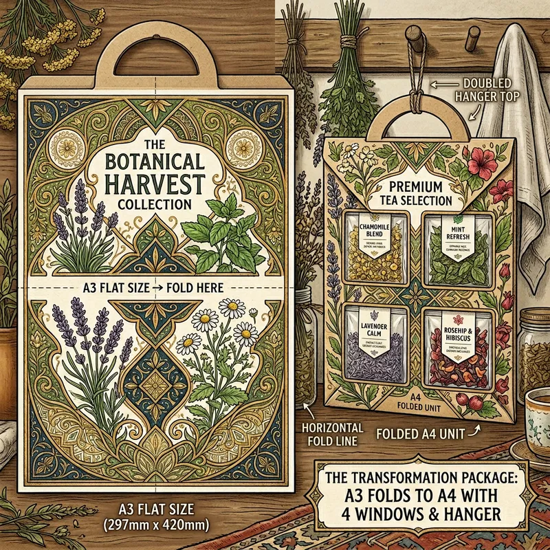 Custom A3 to A4 Envelope Package with 4 Windows | Multi-Functional Design