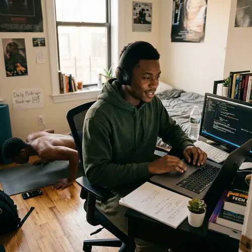 19-Year-Old Black Male: Introverted, Computer Enthusiast Doing 100 Push-Ups Daily