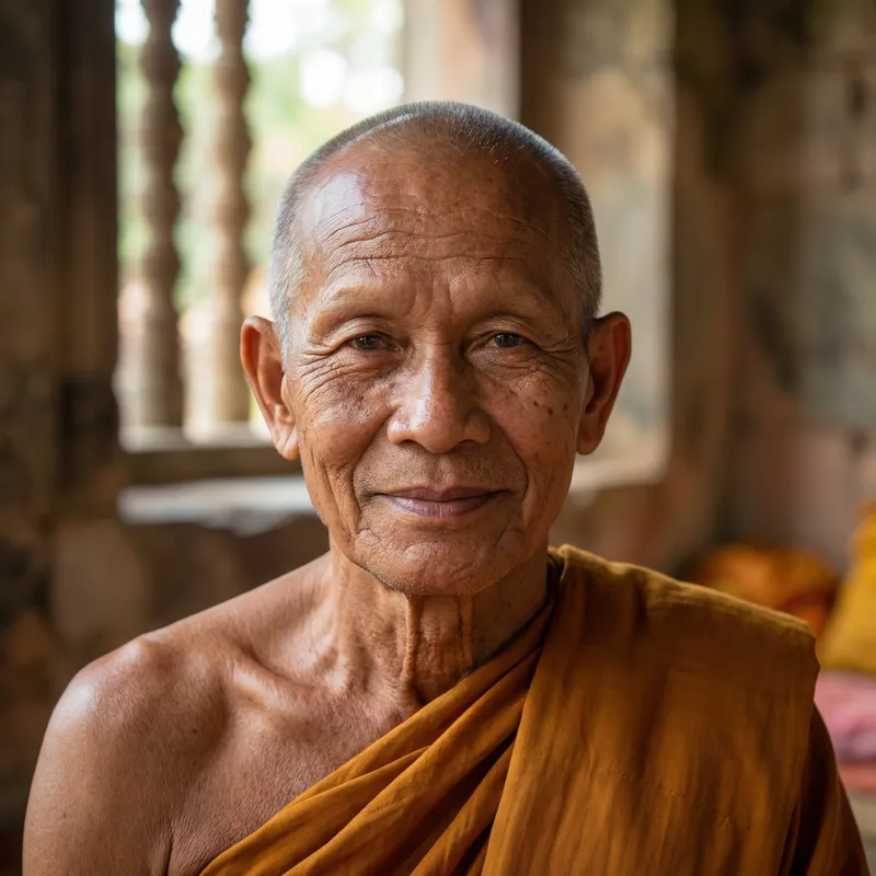 AI-Generated Image of an Old Buddhist Monk AI-Generated Image of an Old Buddhist Monk