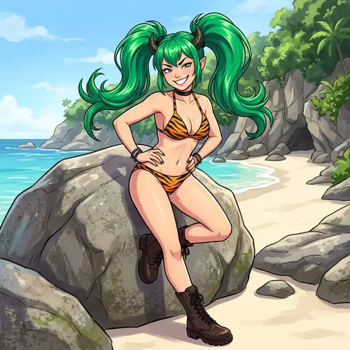 Lum from Urusei Yatsura - Vibrant Character Art