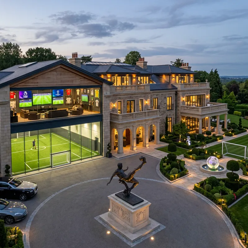 Most Expensive Soccer House: Exquisite Mansion with Indoor Field & Memorabilia