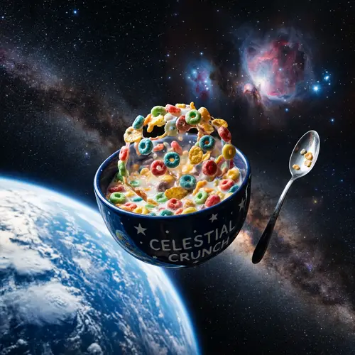 Bowl of Cereal in Outerspace