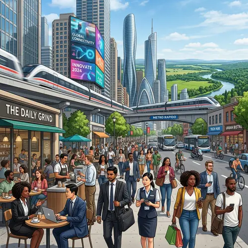 Contemporary Urban Life: Diversity, Technology, and Nature Co-existence