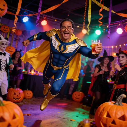 Vibrant Halloween Costume Party Photography