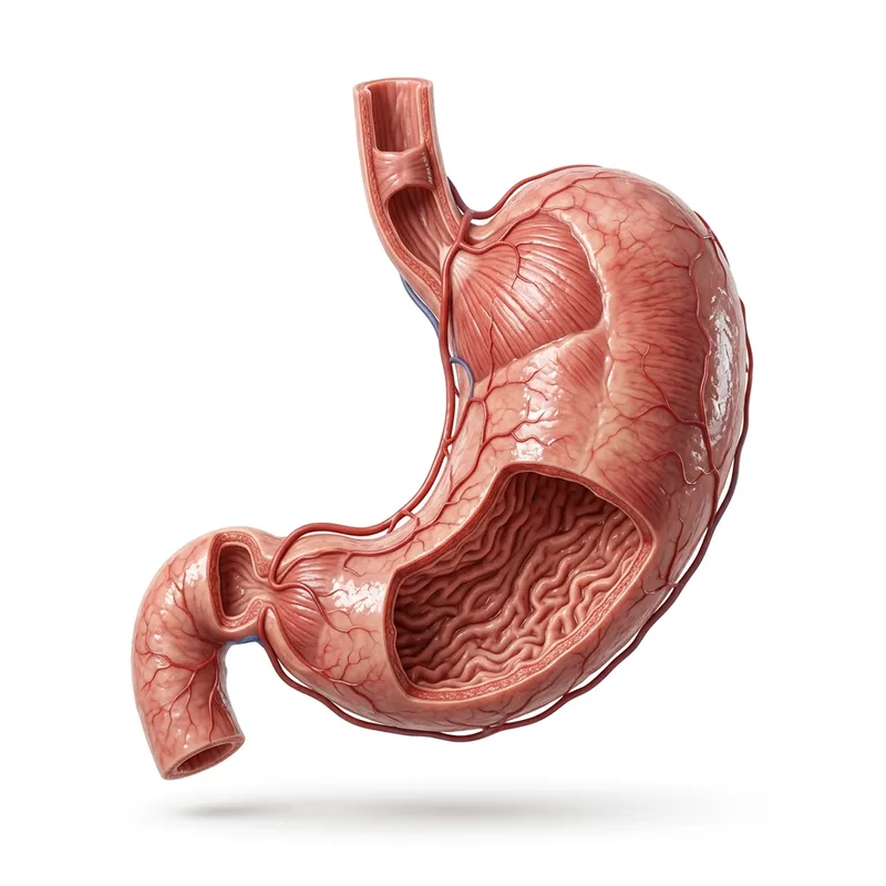 Highly Realistic Human Stomach Illustration Highly Realistic Human Stomach Illustration