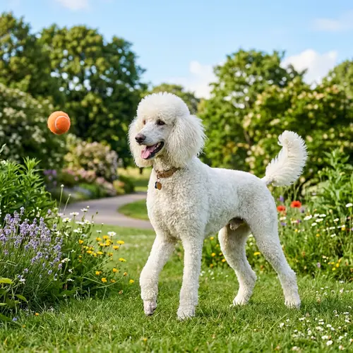 Beautiful White Poodle Dog Breed | Sparkling Eyes & Playful Demeanor