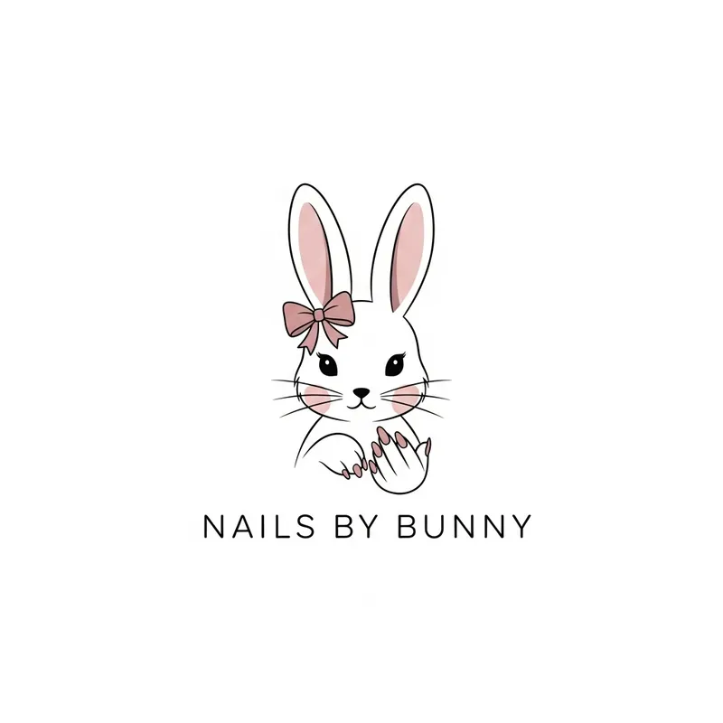 Elegant Bunny Logo for Nails by Bunny