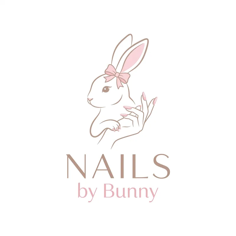 Elegant Bunny Logo for Nails by Bunny