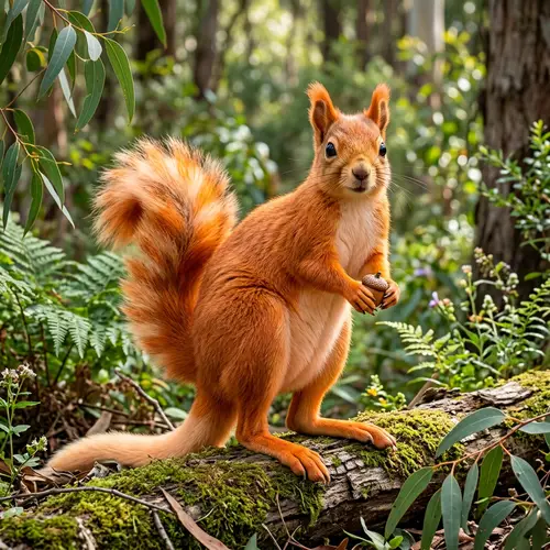 Orange Kangaroo-Squirrel Hybrid Creature