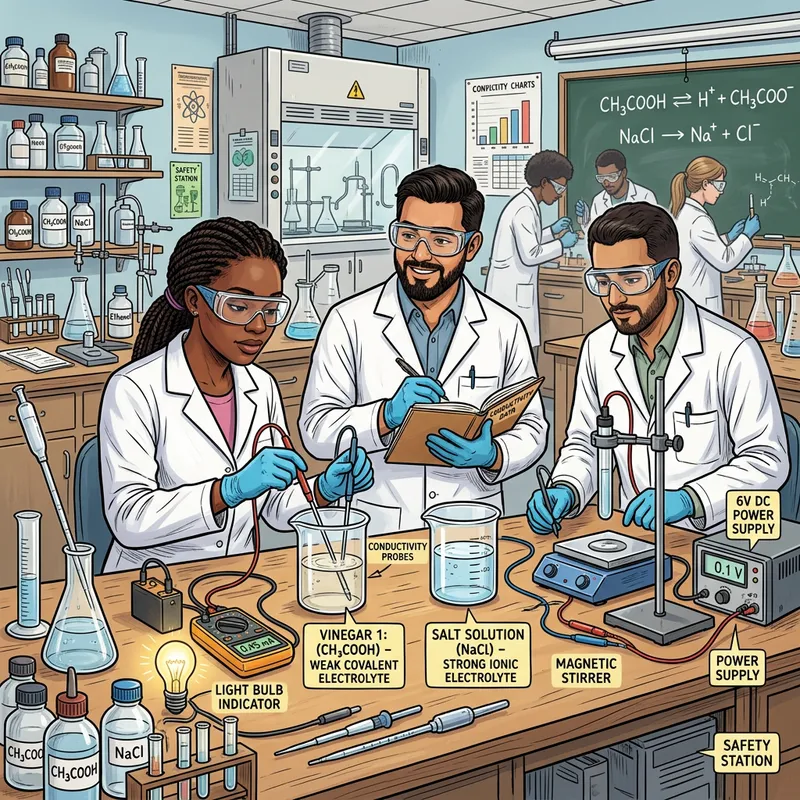 Laboratory Experiment: Covalent and Ionic Substances Conductivity with Vinegar