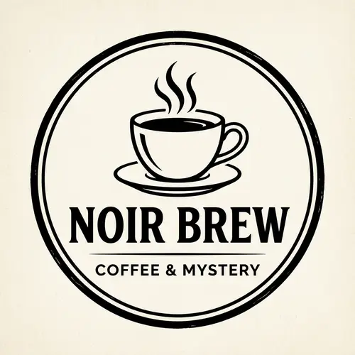 Vintage Monochromatic Coffee Shop Logo Design | Noir-inspired Cup Emblem