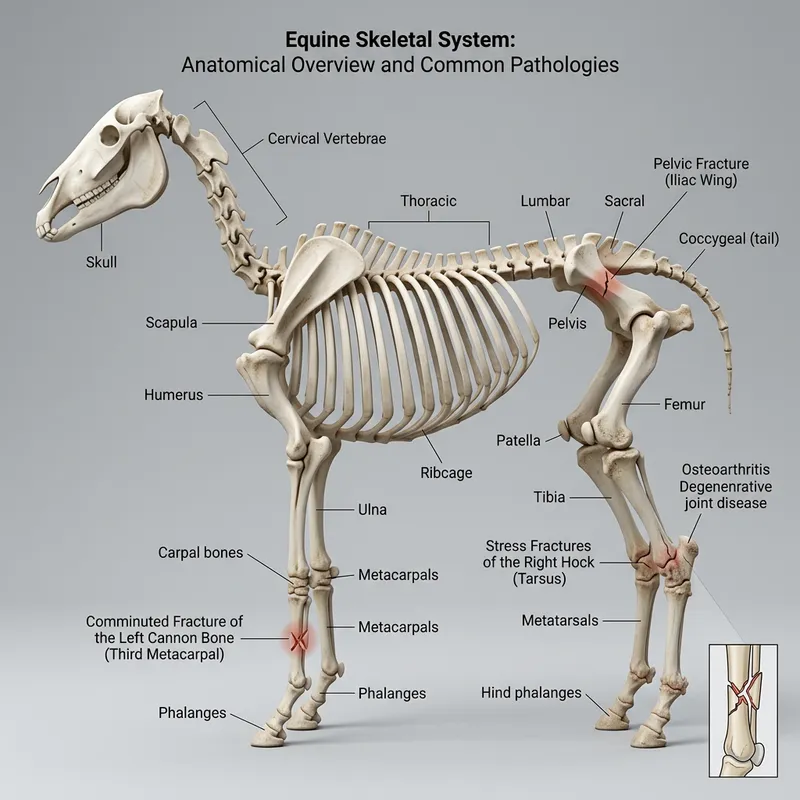 3D Equine Skeletal System: Explore Bone Injuries