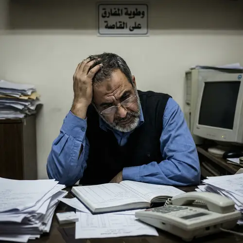 Middle-Aged Middle-Eastern Man Managing Business Establishment with Deep Worry