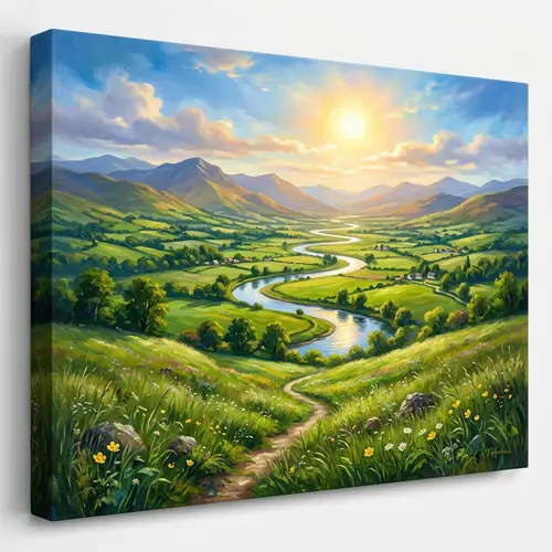 Beautiful Artwork of Flowers and Nature Scene