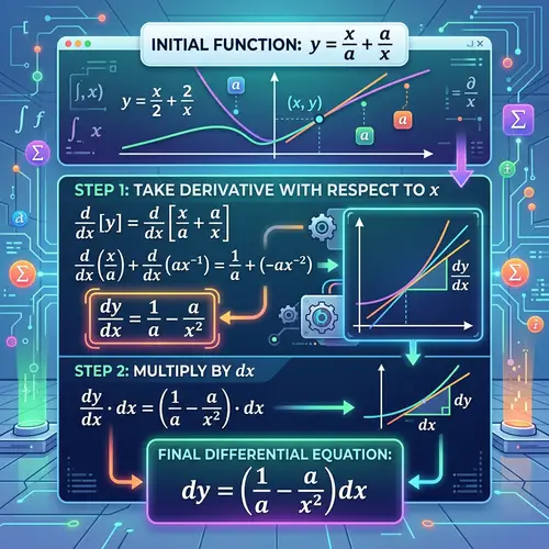 Understanding Derivatives: y = x/a + a/x Derivation Process