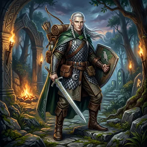 Epic High Elf Character Art for D&D Adventures