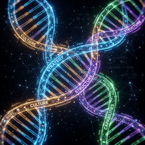 Organizational DNA in 3D: Interlinked Structure Revealed