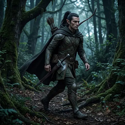 Male Elf Figure: Agile Warrior of Mysterious Origin