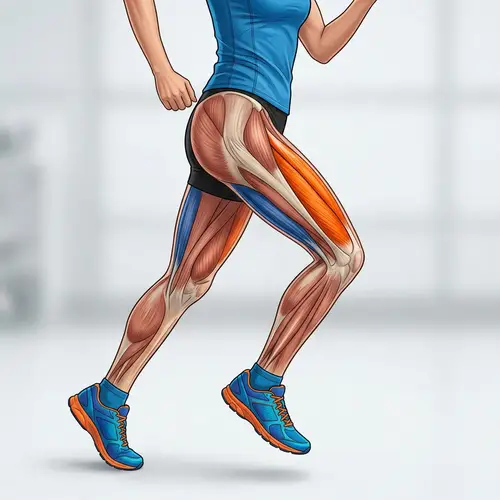 Female Runner's Side Thigh Anatomy Visualized