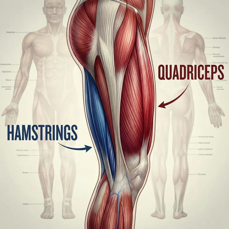 Detailed Illustration of Runner's Thigh Muscles | Anatomical Image