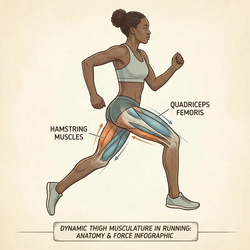 Anatomy of Female Runner's Thigh Muscles