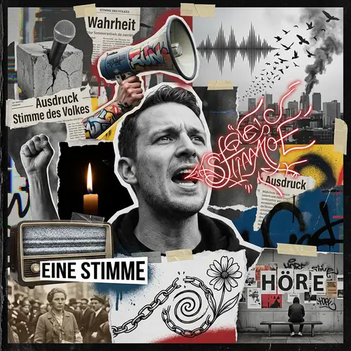 Visual Collage for Tom Hengst's 'Eine Stimme'