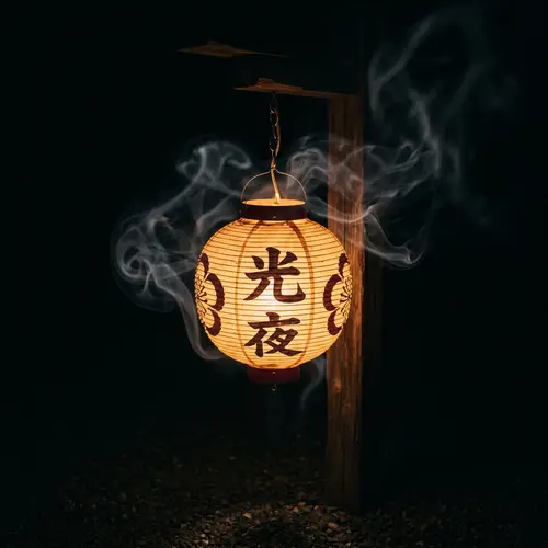 Glowing Japanese Lantern - Atmospheric Night Light