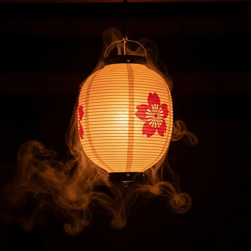 Glowing Japanese Lantern - Atmospheric Night Light