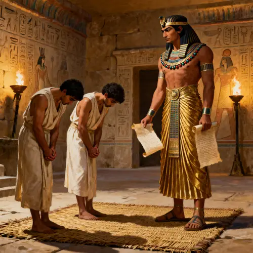 Brothers Bowing in Shame Before Egyptian Minister