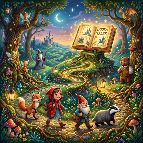 Enigmatic, Fantastical Book: Mystical Path towards Vintage Storybook World