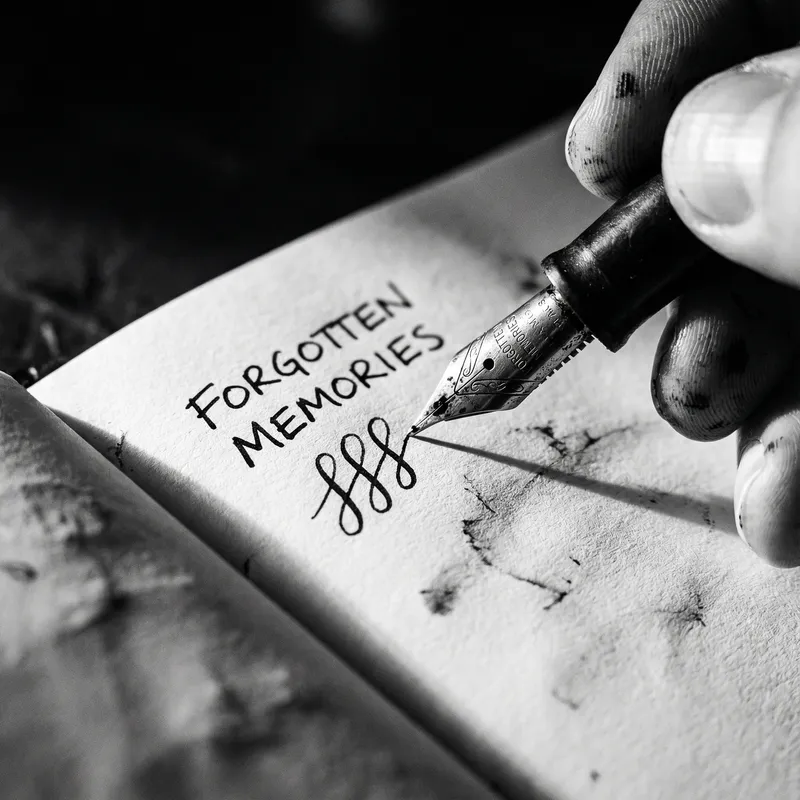 Intricate Fountain Pen Writing: Dramatic Black & White Photography Intricate Fountain Pen Writing: Dramatic Black & White Photography