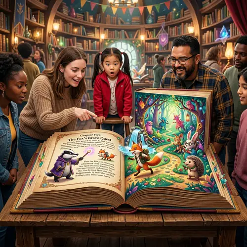 Whimsical Storybook with Anthropomorphic Characters | Art Style