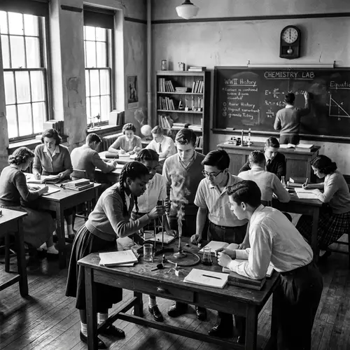 Vintage Black and White Classroom Photography | Documentary Style
