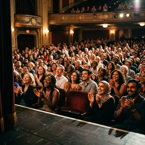 Diverse Audience Enjoying Theatrical Performance | Emotional Photography