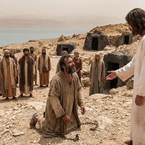 Jesus Heals the Gerasene Man - A Miracle Depicted