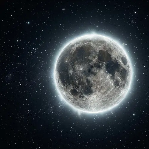 Moon Ball: Crater-Filled Texture with Silvery Aura