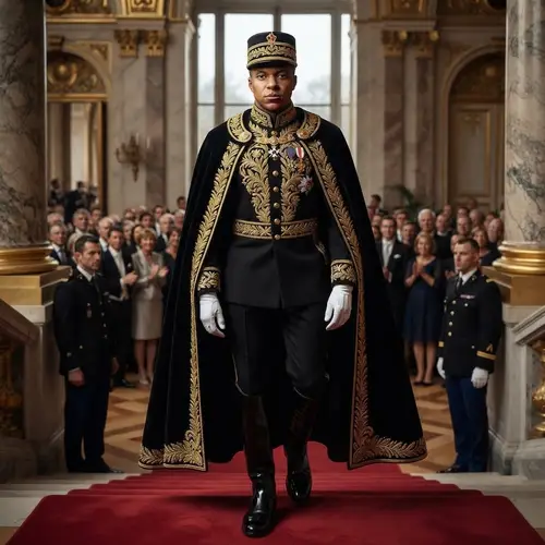 AI-Generated Man in Ornate Dictator Uniform